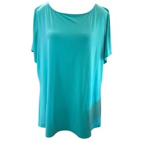 Susan Graver
Aqua Short Sleeve Blouse · Size XL